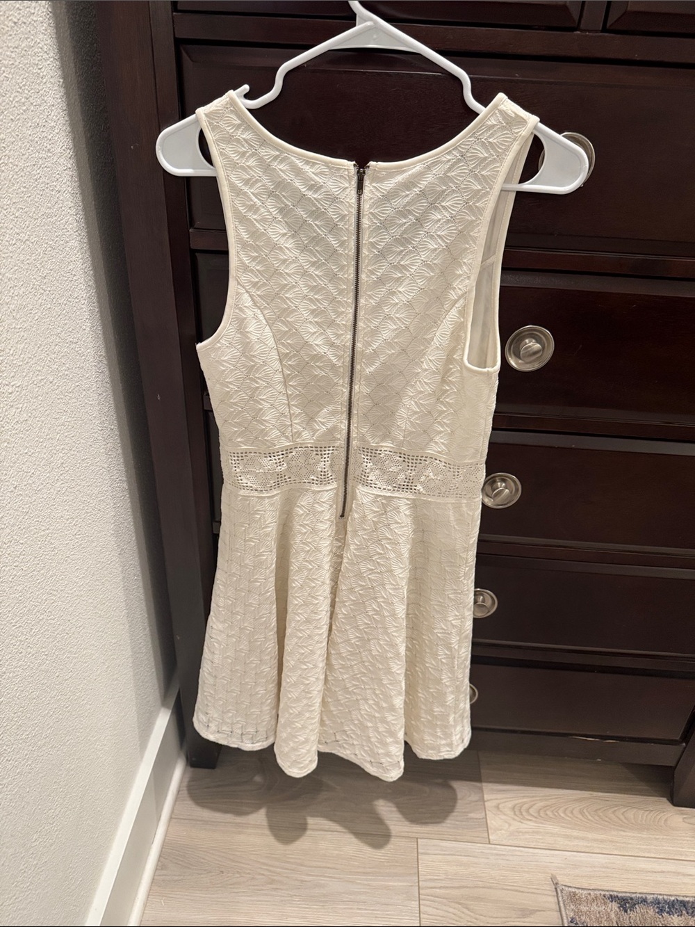 American Rag Cream Sleeveless Lace-Detail Fit & Flare Midi Dress - Picture 3 of 3